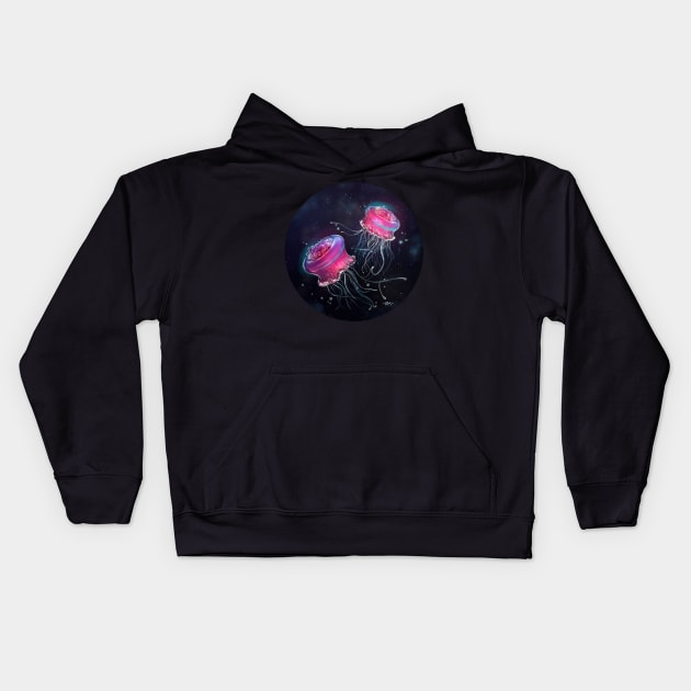 Jellyfish Kids Hoodie by Ria_Mizuko